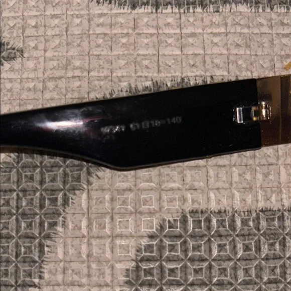 Oversized Versace Women's Gold and Black Sunglasses - Picture 5 of 9